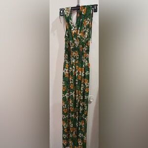 Floral Green Maxi Dress